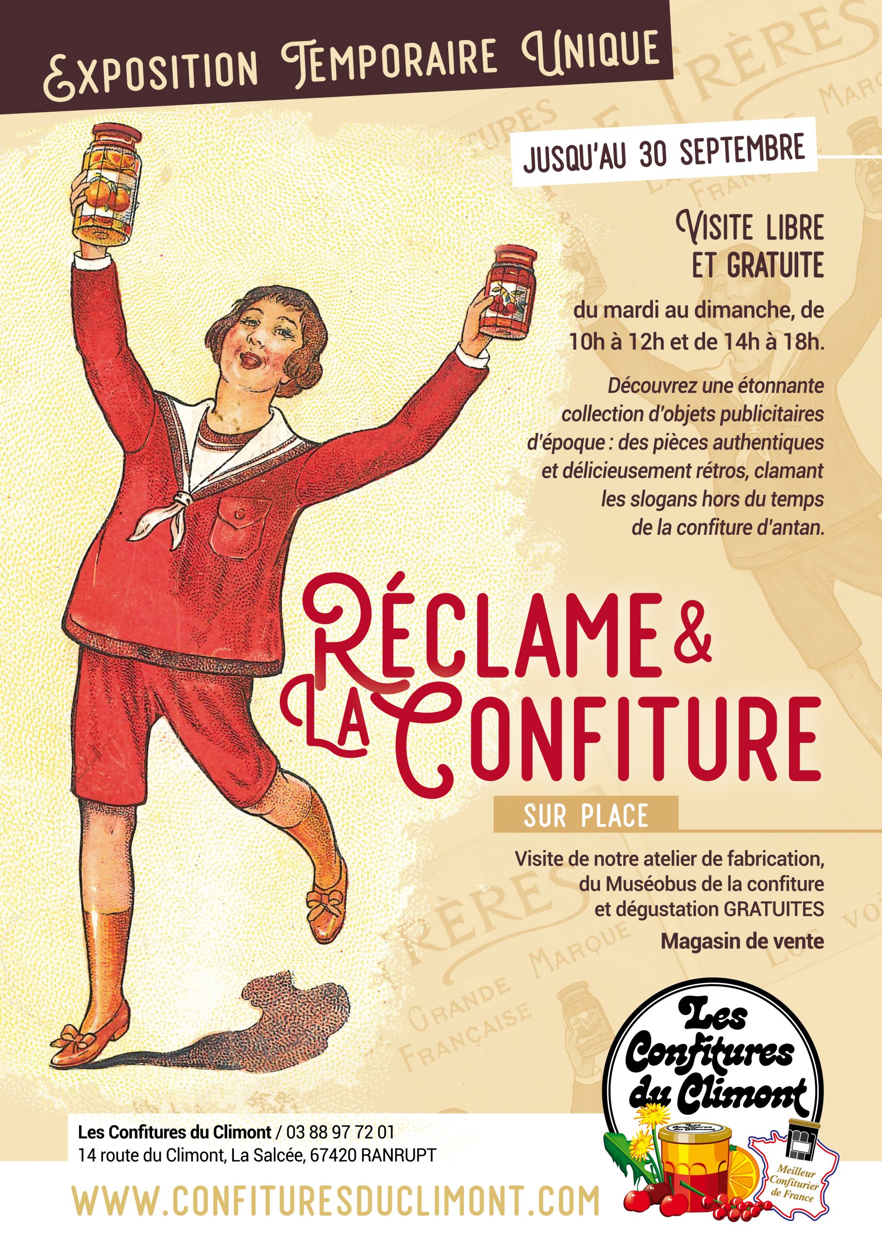 Affiche expo Confitures du Climont Réclame & la confiture